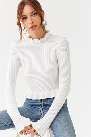 F21 + Flounce Trim Sweater