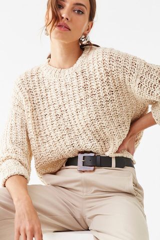 F21 + Chunky Open-Knit Sweater