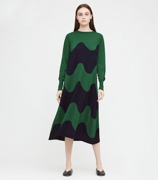 Uniqlo + Marimekko Merino Wool Blend A-Line Dress