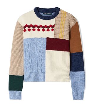 Alexa Chung + Patchwork Wool Sweater