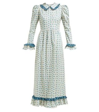 Batsheva + Ruffled Floral-Print Cotton Dress