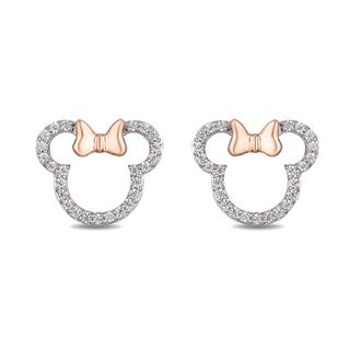 Zales + Minnie Mouse Diamond Outline Stud Earrings
