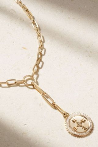 Foundrae + Internal Compass 18-Karat Gold Diamond Necklace