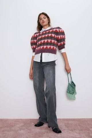 Zara + Mohair and Wool Blend Sweater