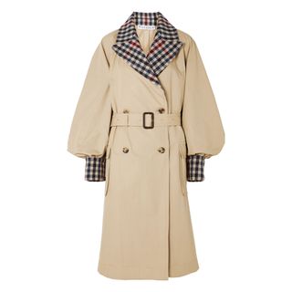 JW Anderson + Belted Checked Trench Ccoat