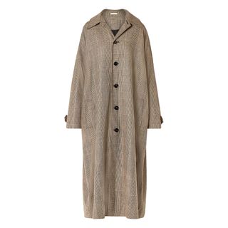 COS + Checked Woven Trench Coat