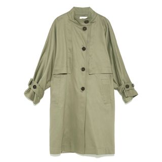 Zara + Oversized Buttoned Trench Coat