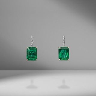 Material Good + Emerald Drop Earrings