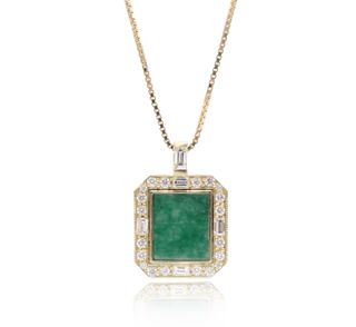 Ashley Zhang + Jade Square Necklace