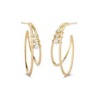 Jade Trau + Small Penelope Double Hoop Earrings