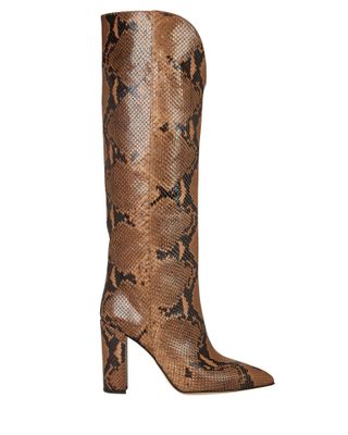 Paris Texas + Python-Embossed Leather Knee-High Boots