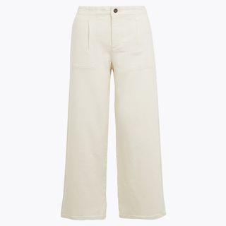 Marks & Spencer + High Waist Wide Leg Cropped Jeans