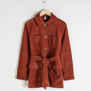 & Other Stories + Belted Suede Workwear Jacket