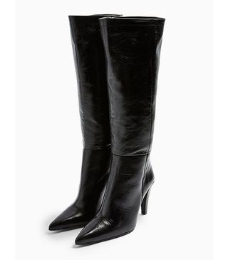 Topshop + Taylor Leather High Leg Boots