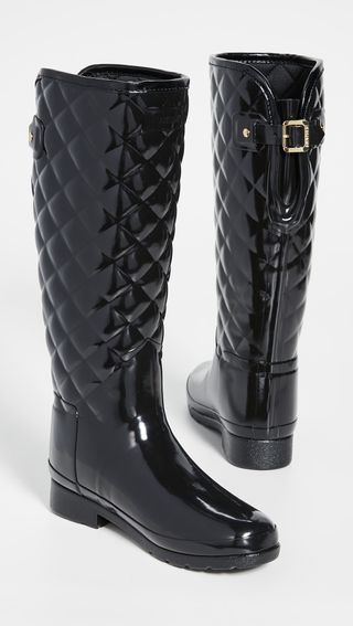 Hunter Boots + Refined Quilted Tall Gloss Boots