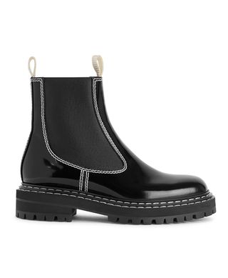 Proenza Schouler + Chunky Chelsea Black Leather Boots