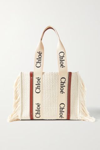 Chloé + Woody Fringed Recycled Cotton Tote