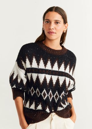 Mango + Knit Paillette Sweater