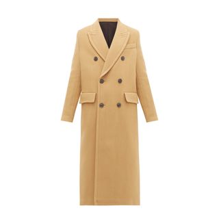 Ami + Double-Breasted Virgin Wool-Blend Coat