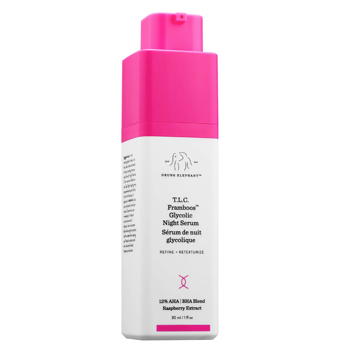 Drunk Elephant + T.L.C. Framboos Glycolic Resurfacing Night Serum