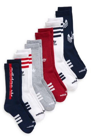 Adidas + Assorted 6-Pack Unisex Originals Crew Socks