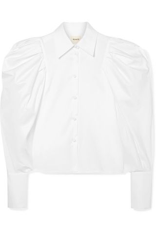 Khaite + Brianne Oversized Cotton-Poplin Shirt