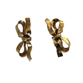 Vintage Yves Saint Laurent + Gold Earrings