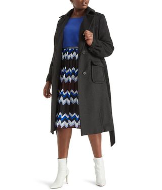 Eloquii + Belted Fit and Flare Coat