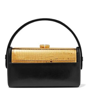 Bienen-Davis + Régine Textured-Leather and Gold-Dipped Tote