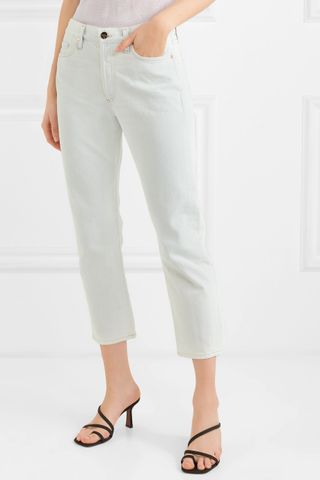 Goldsign + The Low Slung Cropped Low-Rise Straight-Leg Jeans