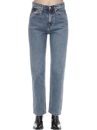 Calvin Klein Jeans + Straight Leg Cotton Denim Jeans