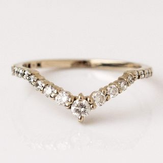 Carried Jewels + Solid Gold White Diamond Goddess Band