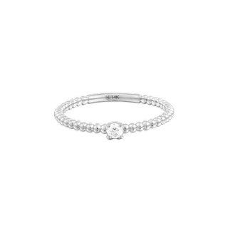 Mejuri + Diamond Beaded Ring White Gold