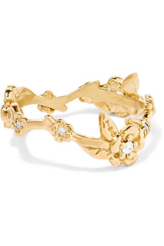 Meadowlark + Alba Vine Gold-Plated Diamond Ring