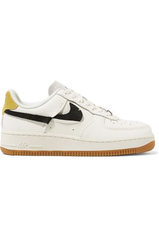 Nike + Air Force 1 '07 LXX Suede-Trimmed Textured-Leather Sneakers