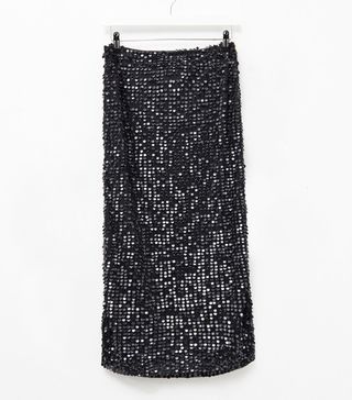 French Connection + Desiree Sequin Midi Skirt