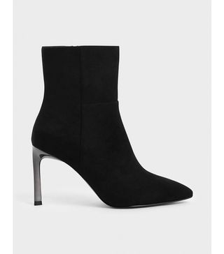 Charles & Keith + Side Zip Stiletto Ankle Boots