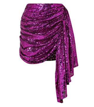 16Arlington + Draped Sequined Tulle Miniskirt