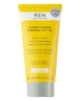 REN + Clean Screen Mineral SPF 30 Mattifying Face Sunscreen Broad Spectrum