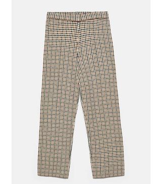 Zara + Houndstooth Knit Trousers