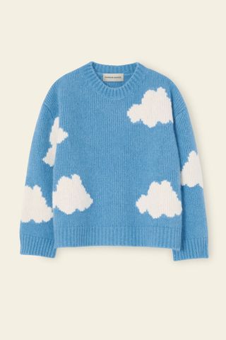 Mansur Gavriel + Alpaca Wool Cloud Sweater in Sky Blue