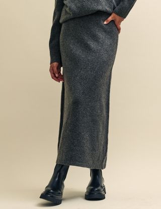 Nobody's Child + Knitted Maxi Slip Skirt With Wool