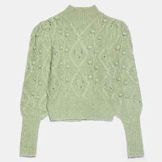 Zara + Embroidered Ball Sweater