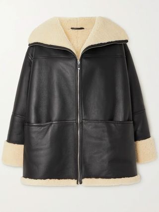 Totême + Shearling-Lined Leather Jacket