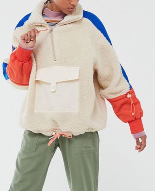 UO + Liona Colorblock Fleece Half-Zip Jacket