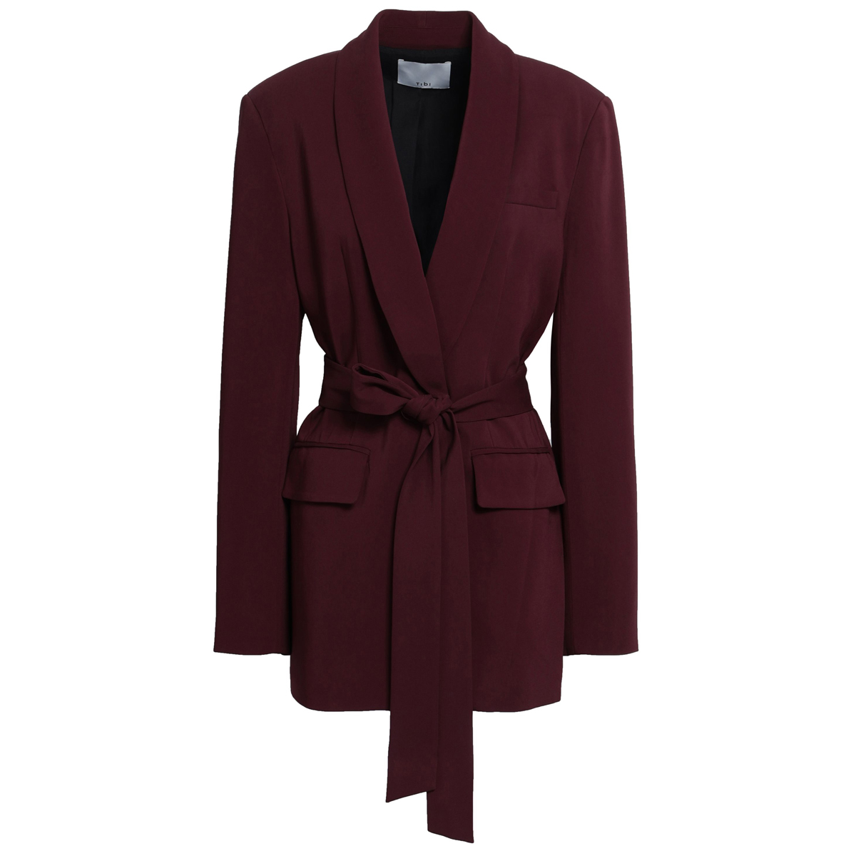 Tibi + Belted Crepe Blazer