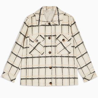 Topshop + Cream Check Jacket