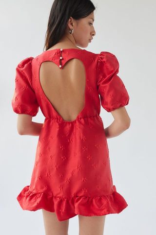 Sister Jane + Poppy Heart-Cutout Mini Dress