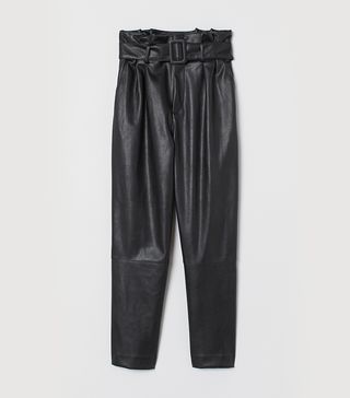H&M + Ankle Length Pants With Belt