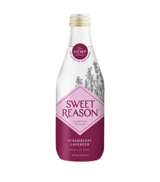 Sweet Reason + Sparkling Water with Hemp Extract, Strawberry Lavender (Pack of 6)